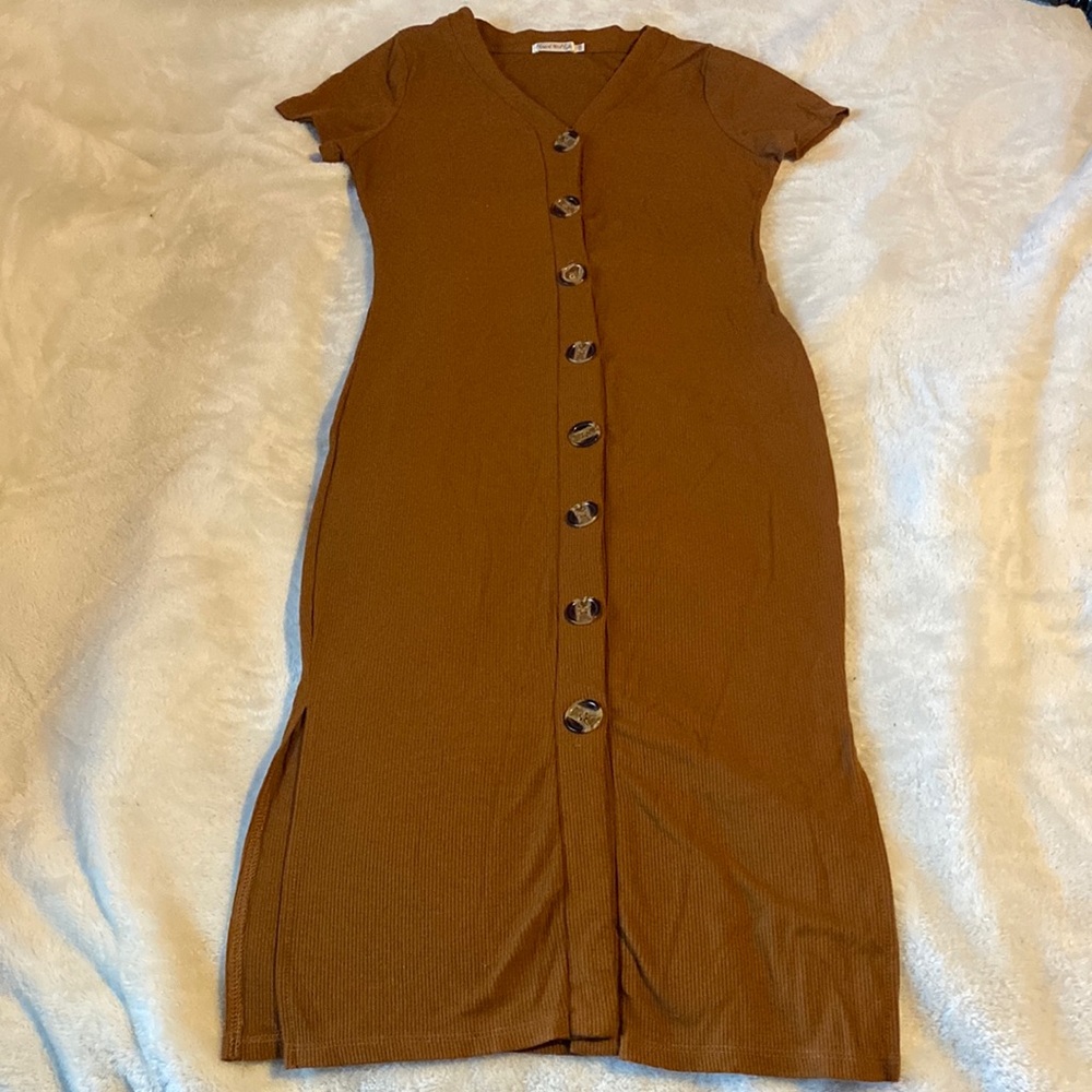 Long button down dress